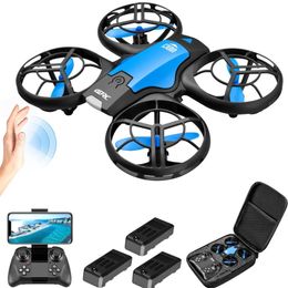 CEVENNESFE V8 Mini Drone 4K 1080P HD Camera WiFi Fpv Air Pressure Altitude Hold Black Quadcopter RC Toy 211104