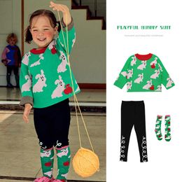 Children's Sweater 2021 Fall And Winter Girls Sweater Boys Jacket Girls Warm Undershirt Tights Long Socks Children's Clothing Y1024