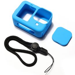 With Lanyard and Lens Cover Accessory Silicon Protective Case for GoPro Hero 9 Black 50PCS/LOT