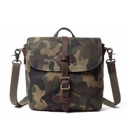 Wax Camouflage Bag For Student Military Travelling Shoulder Bags Of Cotton Canvas Tote As Messenger Tools Backpack