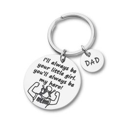 10Pieces/Lot Dad Keychain Gifts for Men Him Husband Daddy Stepdad Key Ring Fathers Day Gifts From Daughter Son Birthday Gifts for Dad