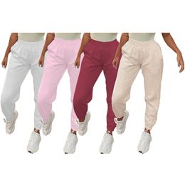 Women Sports Pants Female 5 Colours Casual Solid Loose Spring Autumn Trousers with Pocket Ladies Clothing 210522