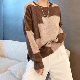 Sweater Women Turtleneck Pullovers Solid Stretch Striped Korean Top Knit Plus Size Harajuku Fall Winter Clothes For 210427
