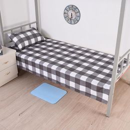 Classic Stripes Dormitory Single Bed Sheet Textile Bedding Bed Cover Bedroom Male Female Child Bed Sheet With Pillowcase F0207 210420