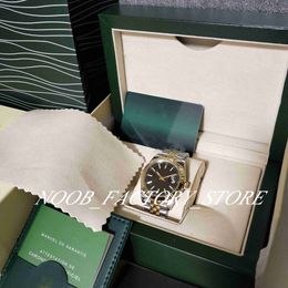 Men Watch BP Factory Version Two-tone Gold Stainless Steel 2813 Automatic Movement Wristwatch 41mm Black Dial Sapphire Glass Diving Watches original box
