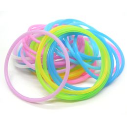 Decompression Toy Color l rubber band silica gel thin hand can be tied by 2mm ring jewelry