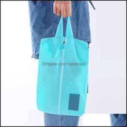Storage Bags Home & Organisation Housekee Garden Portable Shoe Bag Travel Oxford Cloth Waterproof Dustproof Collapsible Large-Capacity Shoes