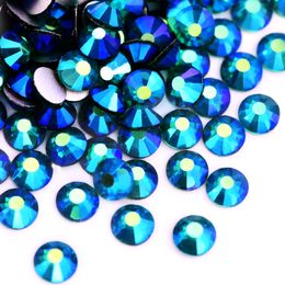 SS3-SS30 Blue Zircon AB Bling Non Hot Fix Rhinstone Glitter Strass Glass Crystal Stones Nail Art Rhinestonds F0004