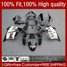 Injection mold Body For KAWASAKI NINJA ZX 9R 900 CC ZX9 9 R ZX9R 00 01 02 03 Bodywork 25No.19 ZX900 ZX-9R 2000 2001 2002 2003 ZX-900 900CC 98-03 OEM Fairing Kit black west