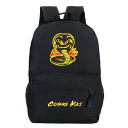 Mochila cobra kai crianças backbag imprime mochila sacos de escola adolescentes portátil mochila para adolescentes meninas meninos 300d