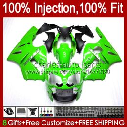 Injection Mould OEM For KAWASAKI NINJA ZX 12 R 1200 CC ZX1200C ZX1200 C 2000 2001 Body 2No.192 ZX12R 00 01 ZX 1200 12R 1200CC Bodywork ZX-12R 00-01 ABS Fairing green stock