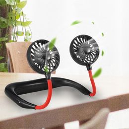 Portable 2000 Mini Fan Neck Fan Rechargeable Small Sports Fan light USB Desk Hand Air Conditioner