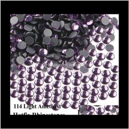 Sewing Notions Tools Apparel Dmc Fix Rhinestones Violetlight Amethyst Flatback Stones For Diy Decorations Or