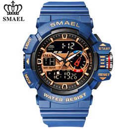 SMAEL Sport Watches Waterproof Top Brand Luxury Sports Watch Alarm Clock For Male Digital Men's Watch Military Army Wristwatch X0524