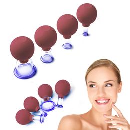 Glass Facial Cupping Massager Set Silicone Vacuum Suction Cuppings Cups Massage for Body Face Leg Arm Back Shoulder