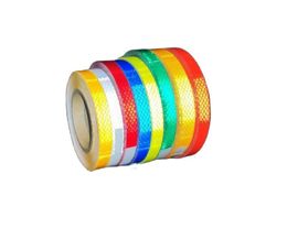 1.5CM*5M Diamond Grade Night Reflective Tapes Car Sticker Traffic Signal Fluorescent Orange Yellow Green Motorcycle Bike Wheel Rim Stickers Reflect Tape