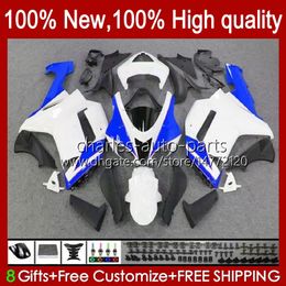 Motorcycle glossy blue Fairings For KAWASAKI NINJA ZX600C ZX-600 ZX 6R 600CC 6 R ZX636 07-08 Bodywork 10No.42 ZX-636 600 CC ZX6R 07 08 ZX600 ZX 636 ZX-6R 2007 2008 Bodys Kit