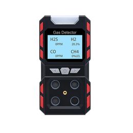 1800mAh Lithium Battery Gas Leakage Sensor High Sensitive 4 In 1 Portable Industrial Poisoning Gas Tester Digital LED Display