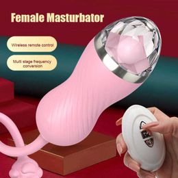 Hot Female Masturbation Device Vibrating Egg Induction Resonance Portable Vibration Mute Massage Stick Adult Toys P0818