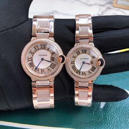 2022 High Quality Men Womens Wristwatch Full Diamond Iced Strap Watches Couples Roman Number Quartz Clock