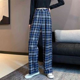 spring and autumn period and the easing straight tall waist drape net legged pants 210522
