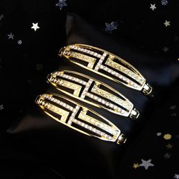 Sunspicems Gold Color Morocco Bangles Cuff Bracelets Set For Women Wedding Caftan Jewelry Rhinestone Arab Female Bijoux Gift Bangle