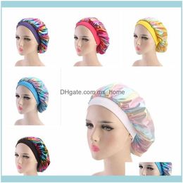 Hats Festive Home & Gardenlaser Wide Stretch Breathable Bandana Night Sleeping Turban Hat Headwrap Bonnet Chemo Cap Hair Aessories Party Sup