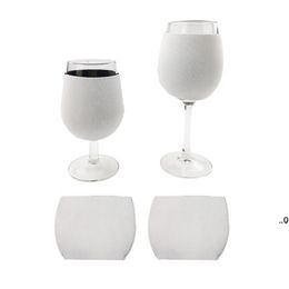 new Party Favour Neoprene Red Wine Glass Cover Goblet Sleeve dye Sublimation Blanks DIY Personalised Custom Home Decoration EWD7347