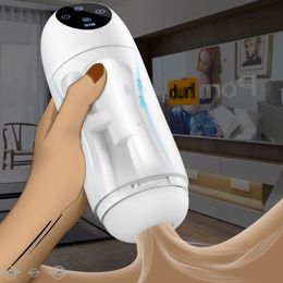 Machine Sex Toys For Men Blowjob Pressure Pump Electric Suction Powerful Vibrator Real Vagina Sucking Male Masturbator Cup