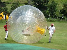 Customised Water Body Zorb 3M Dia Inflatable Grass Ball PVC Human Size Giant Hamster Ball For People Go Inside Outdoor Exciting Hill Rolling Game With Air Pump