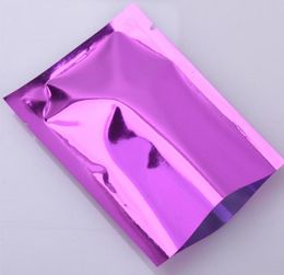 2021 aluminized mylar electronic product packing bags-8X12CM black aluminum plating flat pouch heat top open hot sealable, purple red sack