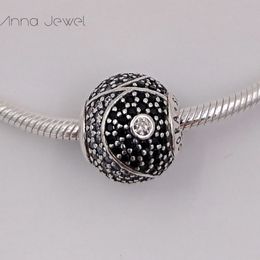 Essence series BALANCE Clear CZ Pandora Charms for Bracelets DIY Jewlery Making Loose Beads Silver Jewellery wholesale 796053CZ