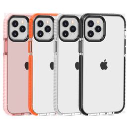 Dual Colour Transparent Clear Cases TPU TPE Air Cushion Drop Full Protective Shockproof Back Case for iPhone 15 14 13 12 Mini 11 Pro Max XR XS X 6 7 8 Plus SE2