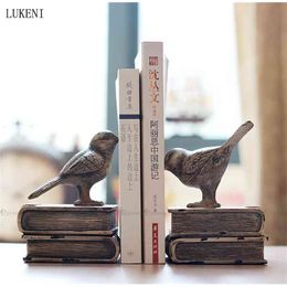 book bookends Australia - American Country Imitation Wood Making Old Bird Book By European Antique Study Retro Bookend 210414