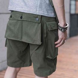 Bronson US Marine Corps P-44 Shorts Vintage Men Military Herringbone Monkey Pants 210716