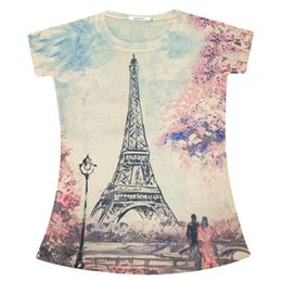 Europe Style Summer Fashion Women's O Neck Short Sleeves Print T-Shirt Tee Female Pullover Casual Tops Tees 210428