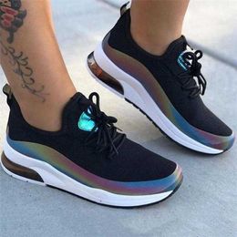 2021 Spring and Autumn Sports Shoes Women's Casual Mesh Non-slip Outdoor Y0907