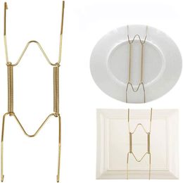 10pcs Wall Display Plate Dish Hangers Holder W Type Invisible Spring Hanging Hook Plates Home Decorating Porch Decor