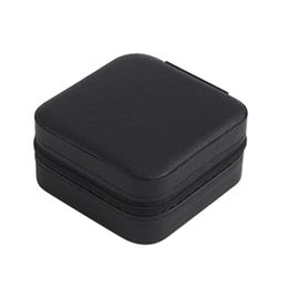 Portable Small Jewellery Box Girls Jewellery Organiser Faux Leather Mini Travel Case Rings Earrings Necklace Display Storage C