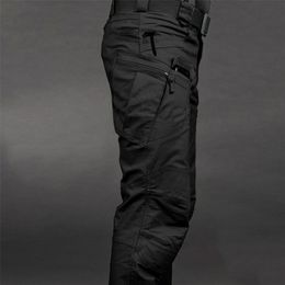 Men Waterproof Tactical Camouflage Pants SWAT Combat Military Clothing Multi Pockets Breathable Jogging 210715