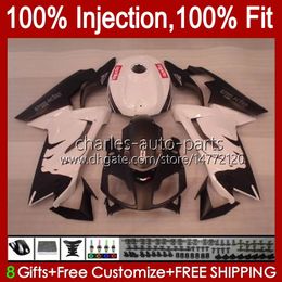 Body Injection For Aprilia RS-125 RSV RS 125 RR 125RR 2006 2007 2008 2009 2010 2011 White black 34No.84 RSV-125 RSV125 R 06-11 RSV125RR RS4 RS125 06 07 08 09 10 11 Fairing