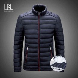 Mens Winter Jackets and Coats Male Parka Thick Warm Solid Color Men's Coat Padded Overcoat Outerwear Windbreakers Parkas for Men Y1122