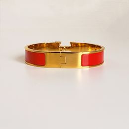 2022High quality designer design Bangle stainless steel gold buckle bracelet fashion jewelry men and women bracelets