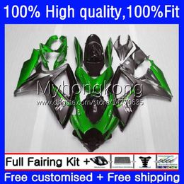 OEM Injection Mold For SUZUKI GSX-R750 K6 600CC GSXR-750 GSXR600 06-07 Body 21No.130 GSXR 600 750 CC GSX-R600 Green grey 750CC 2006 2007 GSXR-600 GSXR750 06 07 Fairings