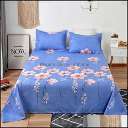 Sheets & Sets Bedding Supplies Home Textiles Garden Flowers Polyeste Bedroom Single Double Flat Twin Fl Queen King Bed Sheet Erlid Bedspread