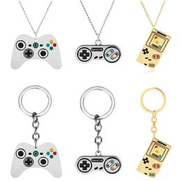 New Game Console Handle Shape Keychain Dripping Alloy Pendant Necklace Fashion Creative Gifts Jewellery Accessries G1019