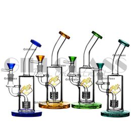 martix perc mni bongs Glass Bubblers Pipe TORO Bong Matrix Bongs Dab Rig 5mm Thick Oil Rigs Smoking Pipes with 14mm Bowl and Quartz Banger hookahs