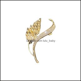 Pins Brooches Jewellery Rz044 Wheat Ear Brooch Fashion Suit Jacket Cor Personality Simple Pin Female Drop Delivery 2021 3Ffgk