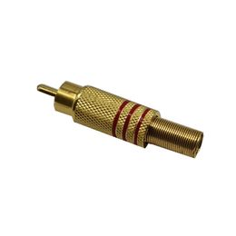 Soldering free gold plated RCA lotus socket plug power amplifier sound box speaker audio cable connector