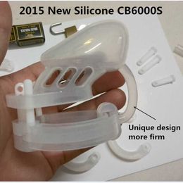 2015 NewComfortable Soft Silicone Male Chastity Device Cb6000 Sleeve,chastity Belt Unique Design,more Solid Cage Y201118